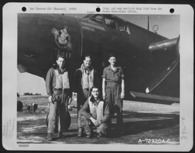 Thumbnail for General > Lt. Paul H. Randall And Crew Of The 644Th Bomb Squadron, 410Th Bomb Group Pose Beside A Douglas A-20 'Duke Of Paducah' At A 9Th Air Force Base In England.  18 September 1944.