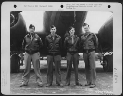 General > Lt. Bender And Crew Of The 439Nd Troop Carrier Pose In Front Of Their Douglas C-47 At An Airbase Somewhere In England.  5 July 1944.