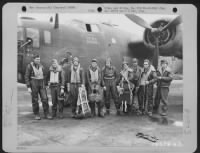 The Combat Crew Of The "Exterminator" A Consolidated B-24 Liberator Of The 93Rd Bomb Group In England All Ready To Go On Another Mission Over Enemy Teritory.  Left To Right: 1St Lt. Hugh B. Roper, Oak City, Utah, Pilot; 1St Lt. Walter T. Stewart, Benjamin - Page 1