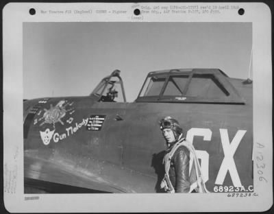 Thumbnail for Fighter > Lt. C.F. Armstrong, Stands By His Republic P-47 "Gun Melody" Of The 352Nd Fighter Squadron, 353Rd Fighter Group.