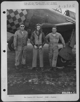 Fighter > Captain G.C. Callans And Members Of His Ground Crew Pose Beside Their Republic P-47 Of The 352Nd Fighter Squadron, 353Rd Fighter Group At A Fighter Base In England.