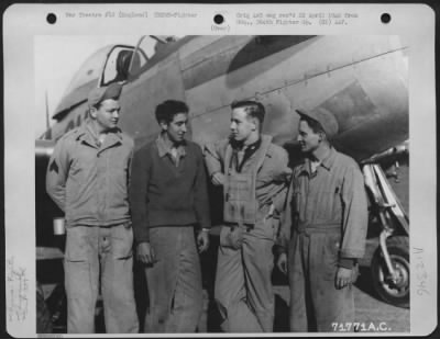 Thumbnail for Fighter > Lt. Starnes And His Ground Crew Of The 339Th Fighter Group, Pose Beside Their North American P-51 At The 8Th Air Force Station F-378 In England.  1 September 1944.