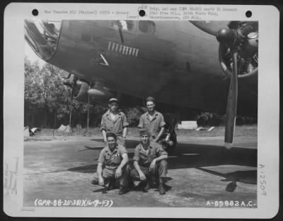 Thumbnail for Ground > M/Sgt. Wooley And Ground Crew Of The 381St Bomb Group In Front Of A Boeing B-17 "Flying Fortress" At 8Th Air Force Base 167, England.  16 July 1943.