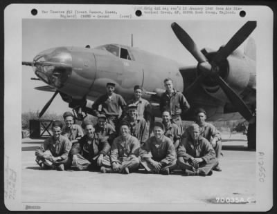 Ground > Ground Crew Of A Martin B-26  "Marauder" Of The 553Rd Bomb Squadron, 386Th Bomb Group, Pose By Their Plane At Their Base In Great Dunmow, Essex, England, On 16 August 1943.