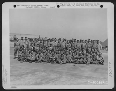 Thumbnail for Ground > Ground Crews Of The 553Rd Bomb Squadron, 386Th Bomb Group, Pose At Their Base In Great Dunmow, Essex, England On 16 August 1943.