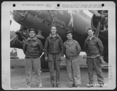 Ground > Lt. Bowman'S Ground Crew Of The 390Th Bomb Group Poses Near A Boeing B-17 'The Pistol Packin' Mama' At Their Base In England.  14 February 1944.