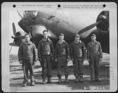 Ground > Lt. Branum'S Ground Crew Of The 390Th Bomb Group Poses Near A Boeing B-17 "Heavenly Body" At Their Base In England.  5 March 1944.