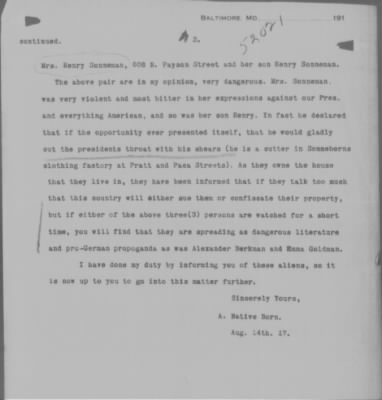 Old German Files, 1909-21 > Mrs. Herman Kratz (#52021)