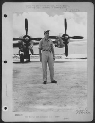Consolidated > Maj. (Then Capt.) Theodore J. (Dutch) Vankirk, Navigator Of B-29 'Enola Gay' Which Atom-Bombed Hiroshima, Japan.  Tinian, Marianas Islands.