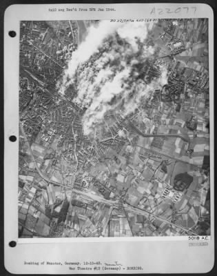 Consolidated > Bombing of Munster, Germany. 12-10-43.