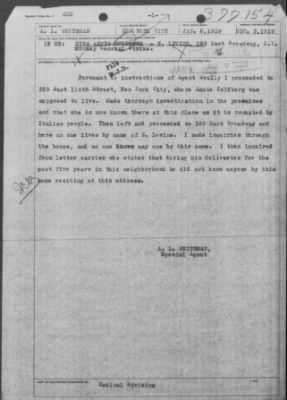 Old German Files, 1909-21 > Miss Annie Goldberg (#377154)