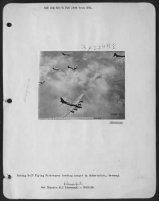 Thumbnail for Consolidated > Boeing B-17 Flying Fortresses bombing target in Schweinfurt, Germany.