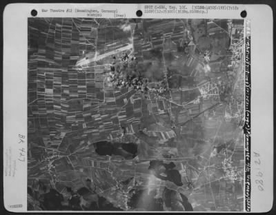 Consolidated > Bombs Burst On Memminghen Airdrome, Germany On 18 July 1944 During A Bombing Raid By Planes Of The 301St Bomb Group, 353Rd Bomb Squadron.