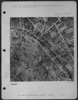 Consolidated > Germany -- Its Heart Torn By Repeated Attacks From Heavy And Medium Bombers Of Both The 8Th & 9Th Af, The German City Of Nordhausen Lay Prostrate Before Allied Advance On April 11 1945 When This Tactical Reconnaissance Photo Was Taken By A North American