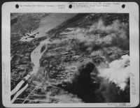 The Vital Nazi Oil Refineries At Politz, Germany Were Hit  By Formations Of Heavy Bombers Of The 8Th Air Force On June 20, 1944. A Large Cloud Of Oily Black Smoke Curls Its Way Heavenward As The Effect Of The Unleashing Of The Lethal Load Is Felt On The T - Page 1