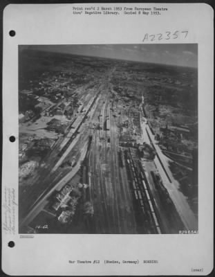 Consolidated > Bomb Damage To Marshalling Yards, Rheine, Germany.