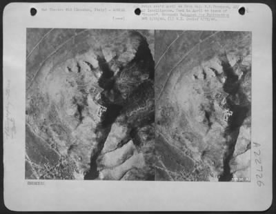 Consolidated > Before: This stereo pair shows how the Abbey from its hilltop commands both the town of Cassino, Italy (left) and the steep valley.