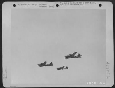 Consolidated > Boeing B-17 Flying Fortresses Enroute To Their Target For The Day - Viterbo Airdrome, Italy - On 29 July 1943.