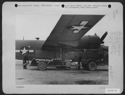 Consolidated > Biggest Loads Of Bombs Are Carried By The Consolidated B-24 Liberators Of The 15Th Aaf (Strategic); The Libs And The Boeing B-17 "Flying  Fortresses" Work With The Mediums Of The 1St Tact. Af In The Air Plan Called "Operation Strangle" Aimed At Choking Al