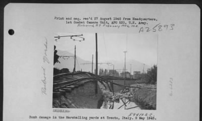 Thumbnail for Consolidated > Bomb Damage In The Marshalling Yards At Trento, Italy. 9 May 1945.