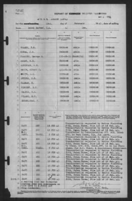 Thumbnail for Report of Changes > 19-Feb-1943