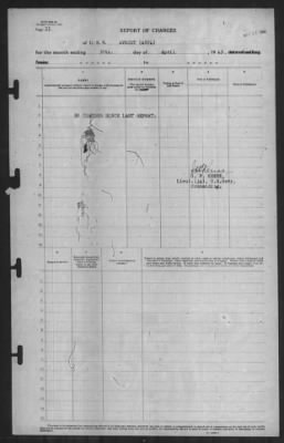 Thumbnail for Report of Changes > 30-Apr-1943