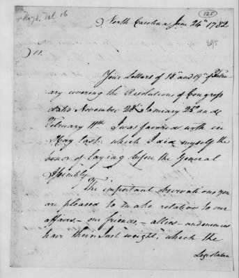 Misc Ltrs to Congress 1775-89 > M (Vol 16)