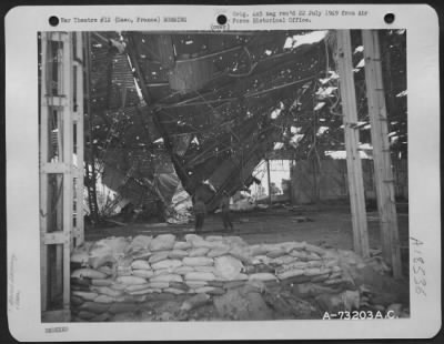 Caen > Bomb Damage To The Carpiquet Airdrome In Caen, France.  22 July 1944.