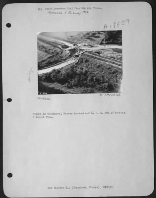 Coutances > Bridge In Coutances, France, Knocked Out By Us 9Th Af Bombers.  1 August 1944.