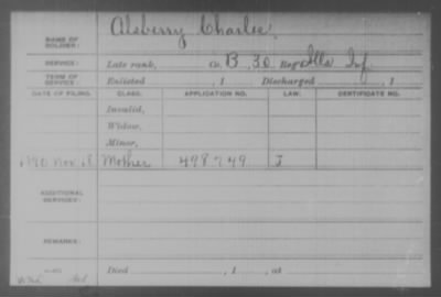 Company B > Alsberry, Charles