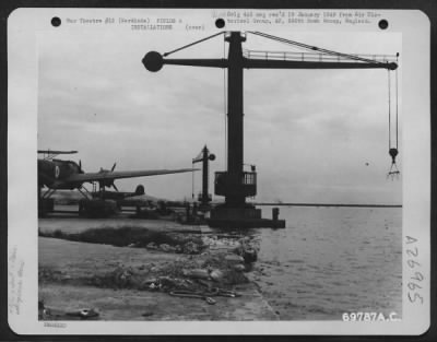 Thumbnail for Consolidated > View of the seaplane base at Cagliari Field, Sardinia. October 1944.