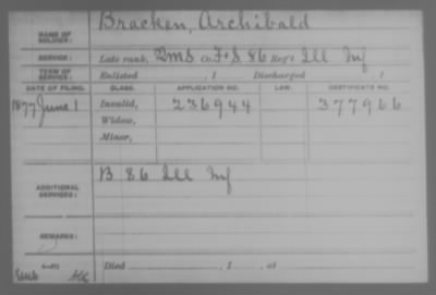 Company Field & Staff > Bracken, Archibald