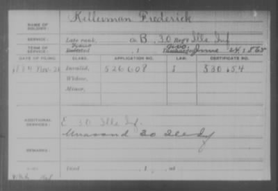 Company B > Kellerman, Frederick
