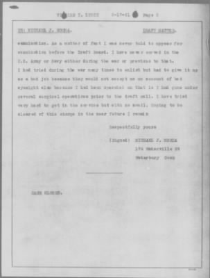 Bureau Section Files, 1909-21 > Michael J. Morra (#25-14-758-1)