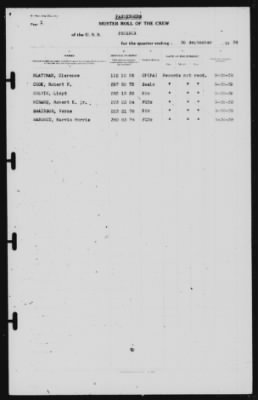 Muster Rolls > 30-Sep-1939