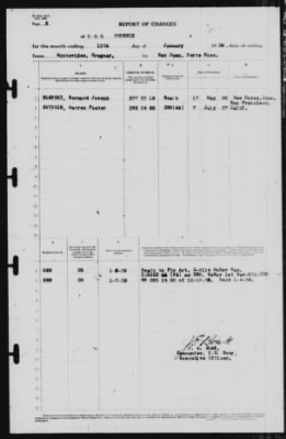Report of Changes > 12-Jan-1939