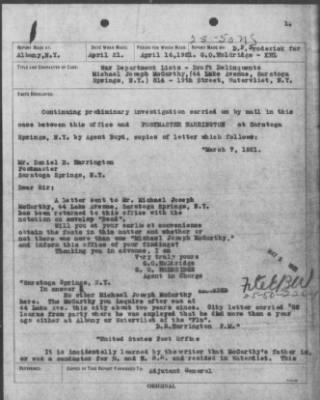 Bureau Section Files, 1909-21 > Michael Joseph McCarthy (#25-50-226-1)