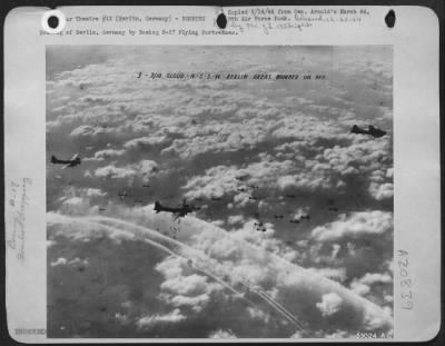 Consolidated > Bombing of Berlin, Germany by Boeing B-17 Flying Fortresses.