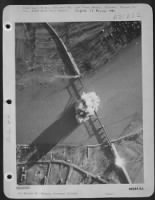 9th Bombardment Division Martin B-26 Marauders scoring direct hits on the "Kronbrinz Wilhelm" railroad bridge over the Rhine river at Engers, Germany, as part of a widespread and coordinated attack aimed at the disruption of German railway - Page 1