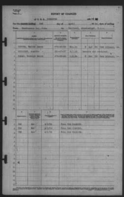 Thumbnail for Report of Changes > 3-Apr-1939