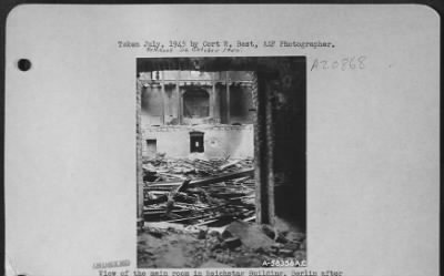 Consolidated > View Of The Main Room In Reichstag Building, Berlin, After Aaf Bombing Blitz.