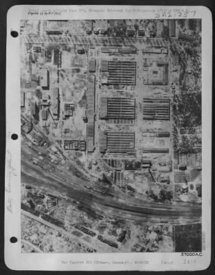 Thumbnail for Consolidated > Ernker Bearings Hit -- Varying Degress Of Damage Are Shown In This Photo Of The Nazi Bearings Plant At Erkner, A Suburb Of Berlin After The Daylight Attack On 8 March 44 By Consolidated B-24 Liberators And Boeing B-17 Flying Fortresses Of The Us 8Th Aaf.