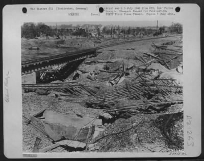 Consolidated > Attacked 14 Times In 4 Months, The Euskirchen Rail Bridge, Spanning The Erft River, 20 Miles South Of Cologne, Germany Was A Familiar Target To Martin B-26 Marauders, A-26S And A-20 Crews Of The 9Th Air Division.  Despite Repeated Attacks Which Resulted I