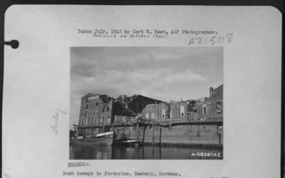 Thumbnail for Consolidated > Bomb Damage To Factories, Hamburg, Germany.