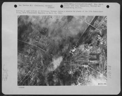 Consolidated > Bombing Of Quay Sidings At Heilbronn, Germany, During A Mission By Planes Of The 17Th Bombardment Group, 95Th Bombardment Squadron On March 31, 1945.