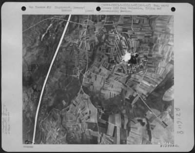 Consolidated > Bombs Burst In A Compact Cluster On The Ammunition Dump At Ingolstadt, Germany During A Mission By Planes Of The 320Th Bomb Group, 443Rd Bomb Squadron, April 20 1945.