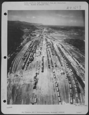 Consolidated > Aerial View Of The Bomb Damaged Railroad Yards At Kaiserslautern, Germany.  8 May 1951. [Year Probably An Error - 8 May 1945 According To Following Caption]