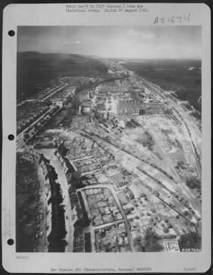Consolidated > Aerial View Of The Bomb Damaged Railroad Yards At Kaiserslautern, Germany.  8 May 1945.