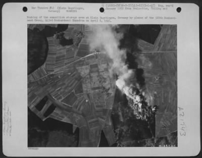 Consolidated > Bombing Of Ammunition Storage Area At Klein Engstingen, Germany, By Planes Of The 320Th Bombardment Group, 443Rd Bombardment Squadron, April 8 1945.