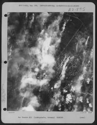 Consolidated > Bombs Burst On I.G. Farbenindustrie, Huge Chemical Plant, At Ludwigshafen, Germany On 5 Nov. 1944 As Planes Of The 100Th Bombardment Group, 8Th Af, Carry Out Their Mission.